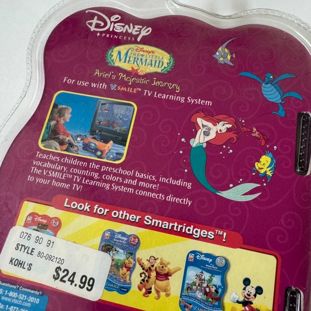V.Smile NEW Disney Princess Little Mermaid Vtech Smartridge Majestic Journey - Picture 5 of 5
